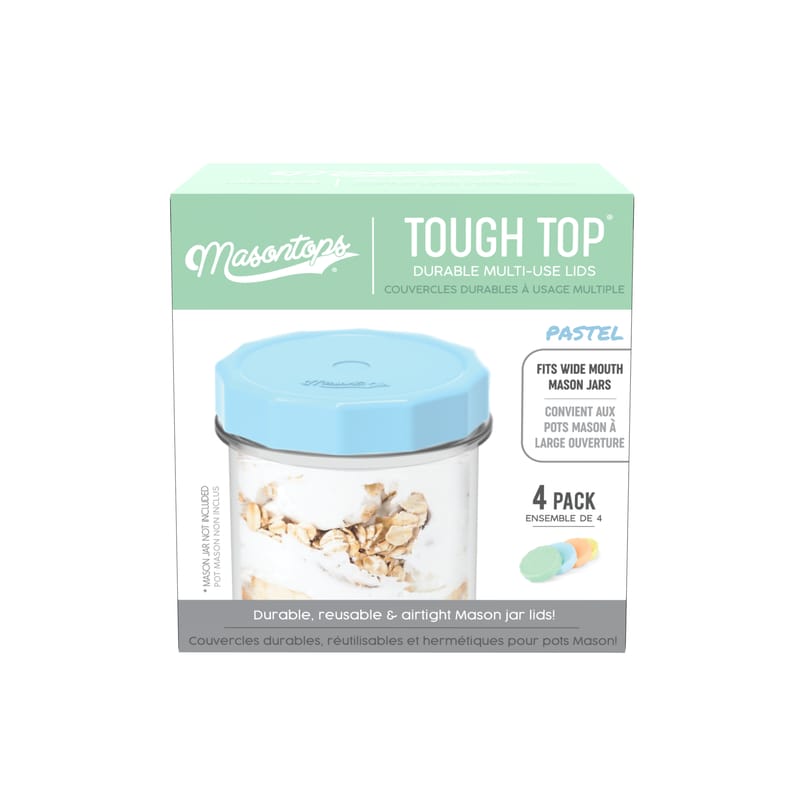 Masontops TT4WMC Tough Top Wide Mouth Mason Jar Lid 4 pk