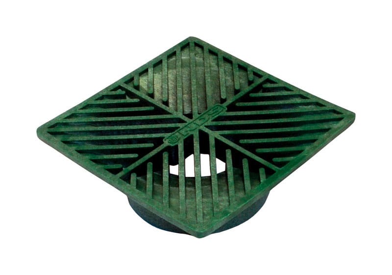 NDS 5 6 in. Green Square Polyethylene Drain Grate