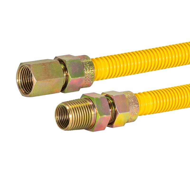 Eastman 10YE515060 1/4 in. FIP X 3/8 in. D MIP 60 in. Stainless Steel Gas Connector