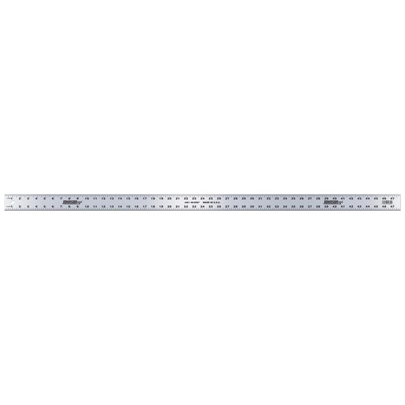 Johnson J48 48 in. L X 2 in. W Aluminum Heavy Duty Straight Edge SAE