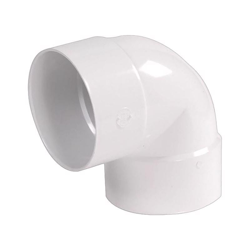 NDS 6P02 Schedule 35 6 in. Hub each X 6 in. D Hub PVC Elbow 1 pk