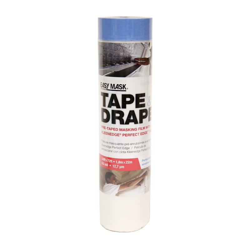 Trimaco 949660 Easy Mask 6 ft. W X 72 ft. L X 0.5 mil Pre-Taped Plastic Masking Film 1 pk