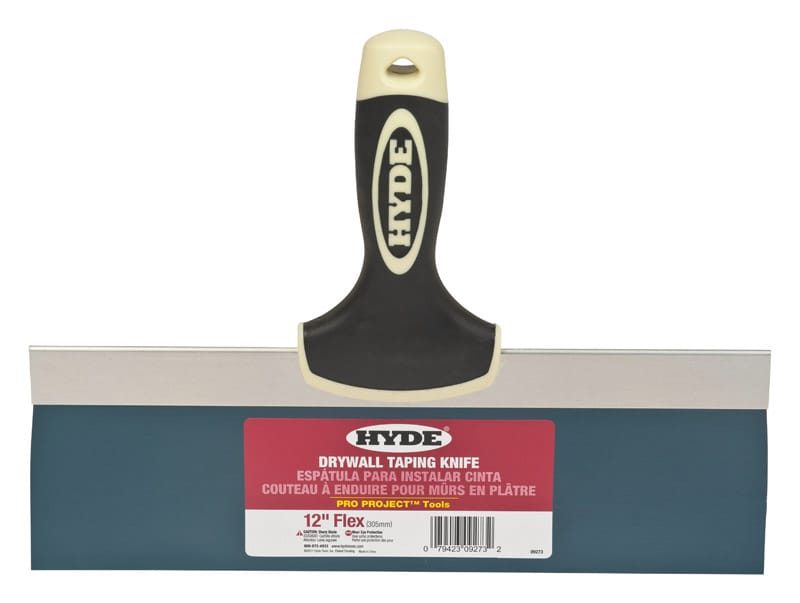 Hyde 09273 Pro Project Blue Steel Taping Knife 12 in. W X 9.3 in. L