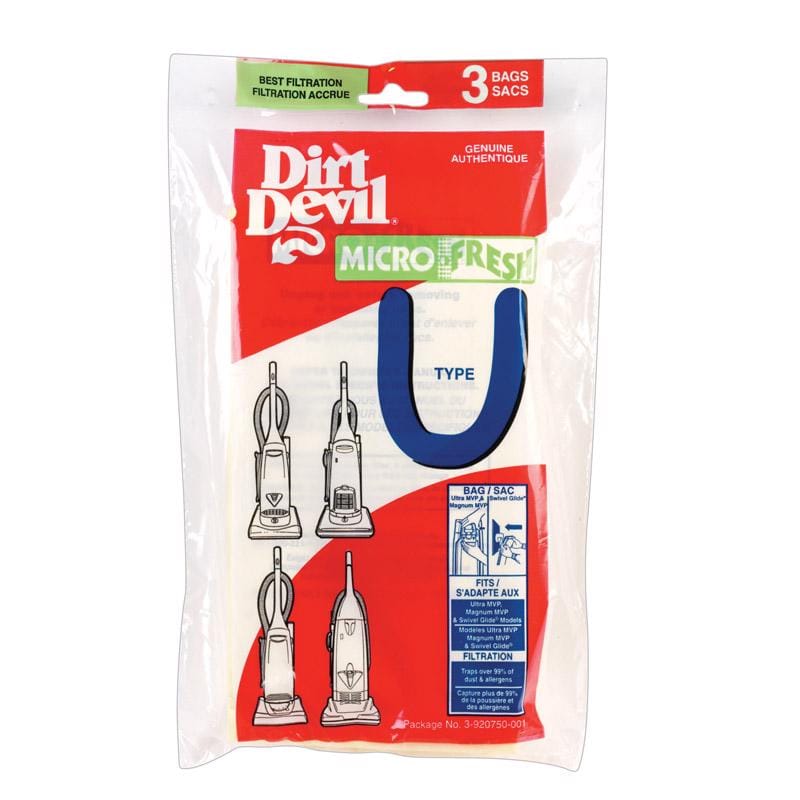 Dirt Devil 3920750001 Micro Fresh Vacuum Bag 3 pk Type U