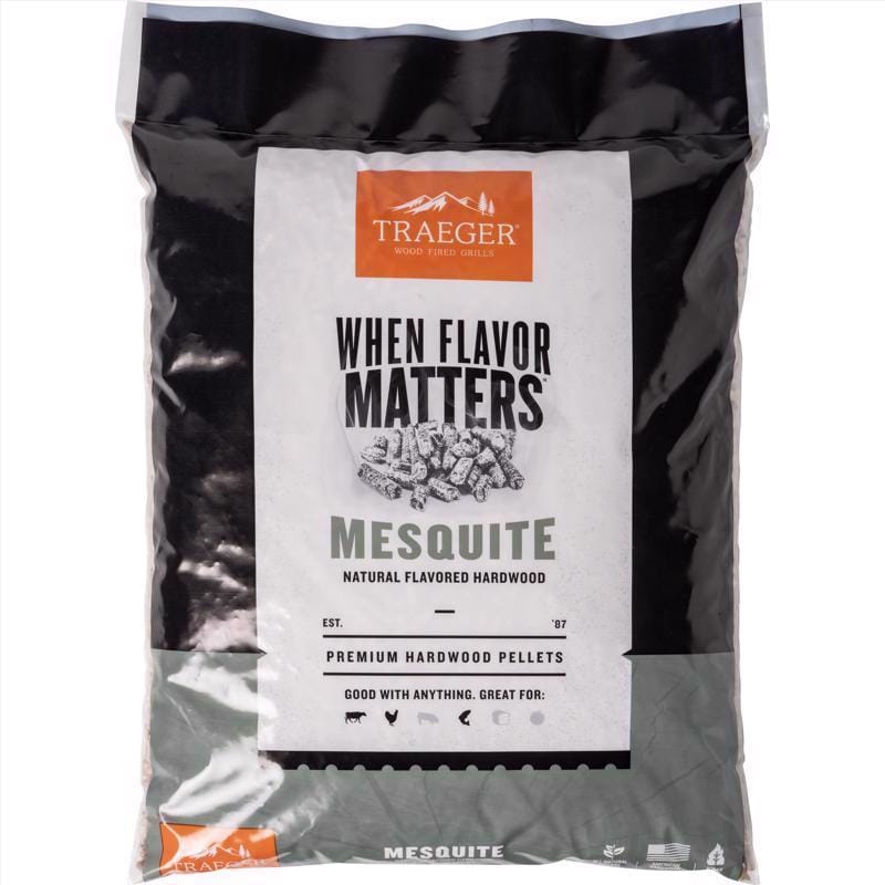 Traeger PEL305 Premium All Natural Mesquite Hardwood Pellets 20 lb