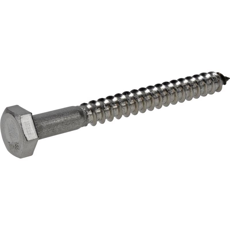 Hillman 0832010 1/4 in. X 2-1/2 in. L Hex Stainless Steel Lag Screw 25 pk