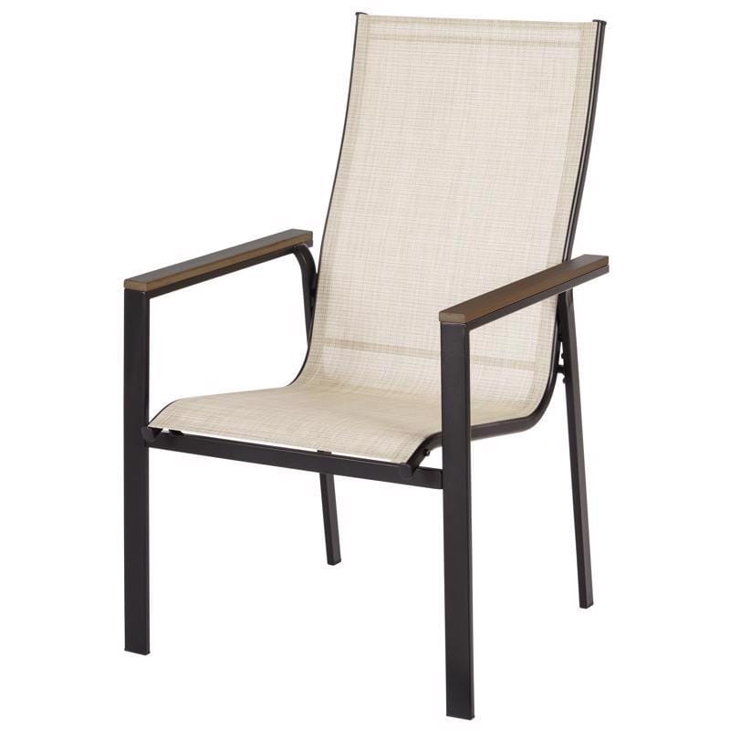 Living Accents HKTS856A Black Steel Frame Sling Chair Tan