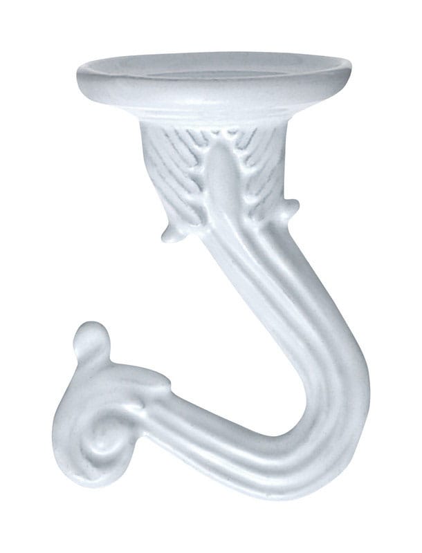 Hillman 534516 OOK Medium Vinyl Coated White Steel 1-1/2 in. L Swag Hook 30 lb 2 pk
