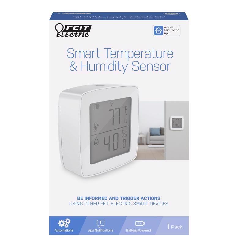 Feit TEMP/WIFI Smart Home Built In WiFi Heating and Cooling Push Buttons Smart-Enabled Temperature & Humidity