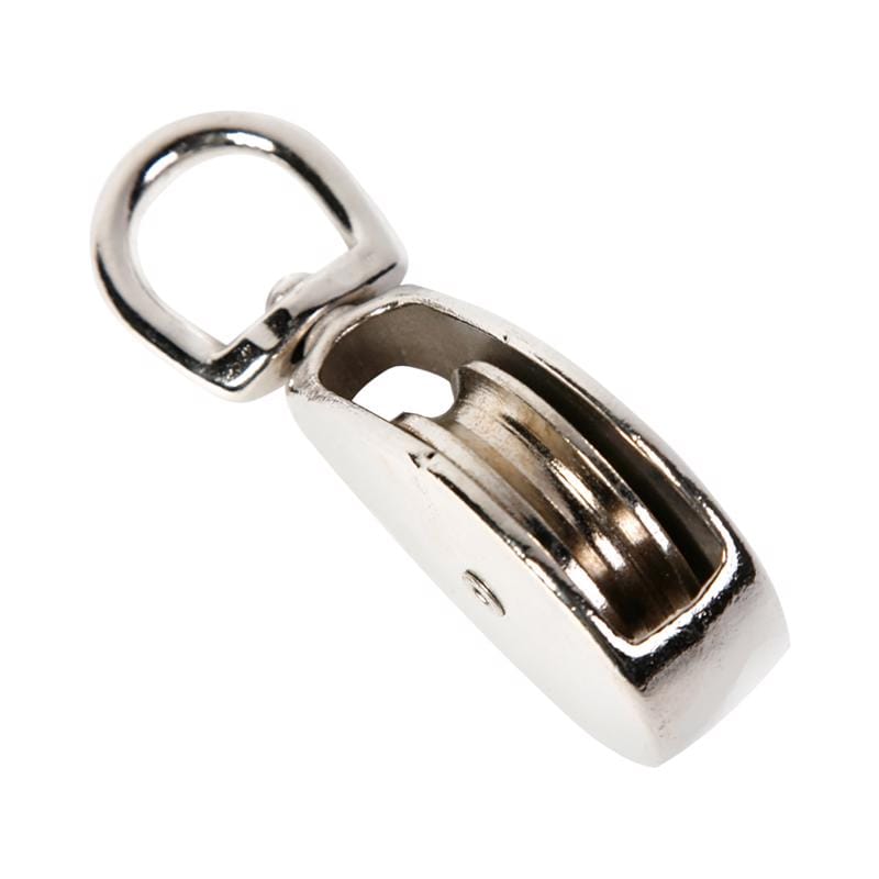 Koch Industries 3170593 1 in. D Zinc Plated Steel Single Sheave Swivel Eye Pulley