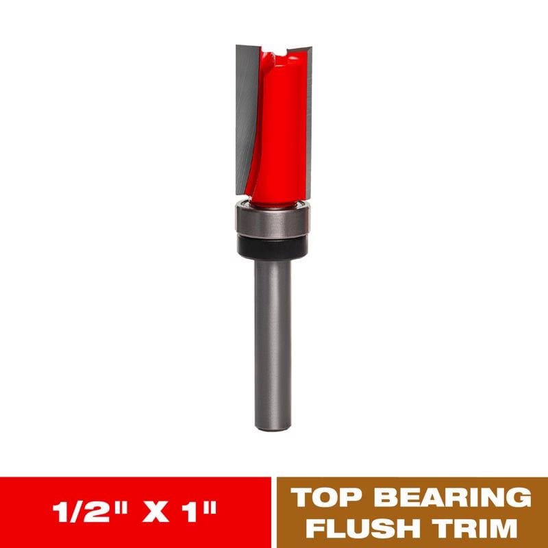 Diablo DR50102 1/2 in. D X 2-5/8 in. L Carbide Top Bearing Flush Trim Router Bit