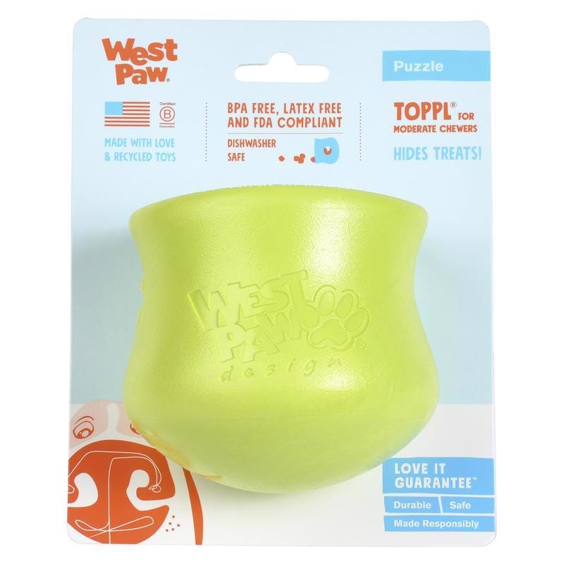 West Paw ZG084GRN Zogoflex For Dog Green Plastic Toppl Pet Toy Large 1 pk