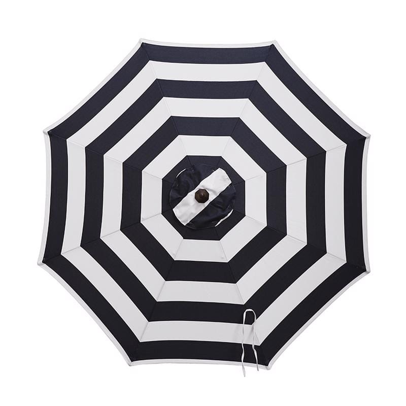 Living Accents UMA908G31OBD803 9 ft. Tiltable Navy White Stripe Market Umbrella
