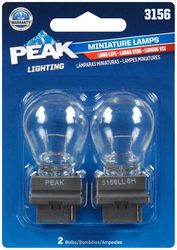 Peak 3156LL-BPP Incandescent Parking/Stop/Tail/Turn Miniature Automotive Bulb 3156