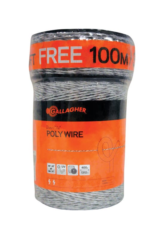 Gallagher G620300 Fence Poly Wire White