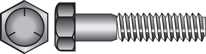 Hillman 200366 5/8 in. D X 3-1/2 in. L Heat Treated Zinc Steel Hex Head Cap Screw 25 pk