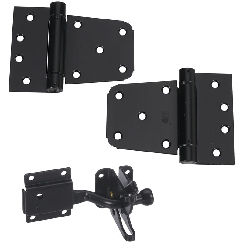 National Hardware N343-475 Black Steel Gate Hardware Kit 1 pk