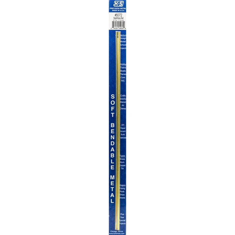 K&S 5072 12 in. L Brass Rod 4 pk