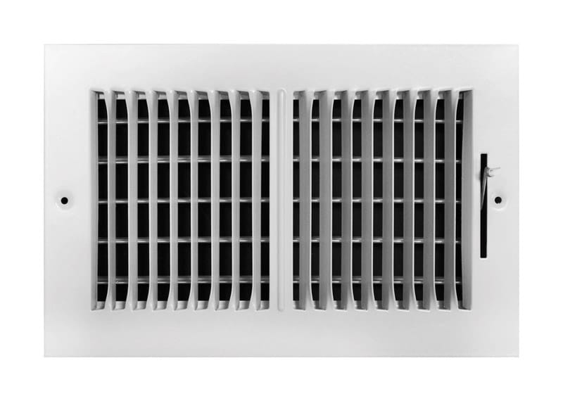 Tru Aire C102M10X06 6 in. H X 10 in. W 2-Way Powder Coat White Steel Wall/Ceiling Register
