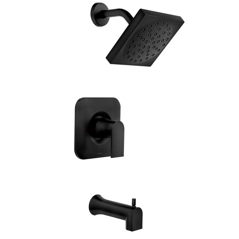 Moen 82760BL Genta 1-Handle Matte Black Tub and Shower Faucet