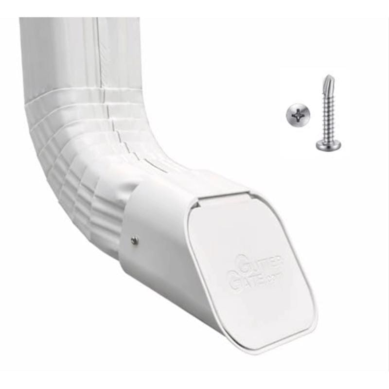 Guttergate GG3X4A-WHITE 3 in. H X 3 in. W X 4 in. L White Plastic Rectangular Downspout Adapter
