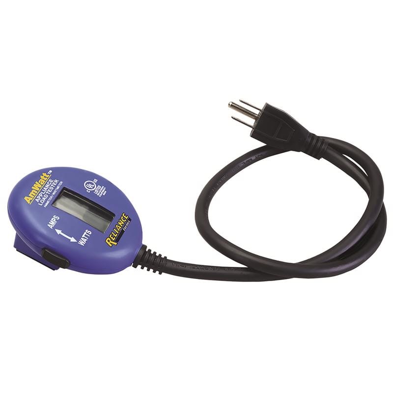 Reliance Controls THP103 Ammeter/Wattmeter Digital Appliance Load Tester 1 each