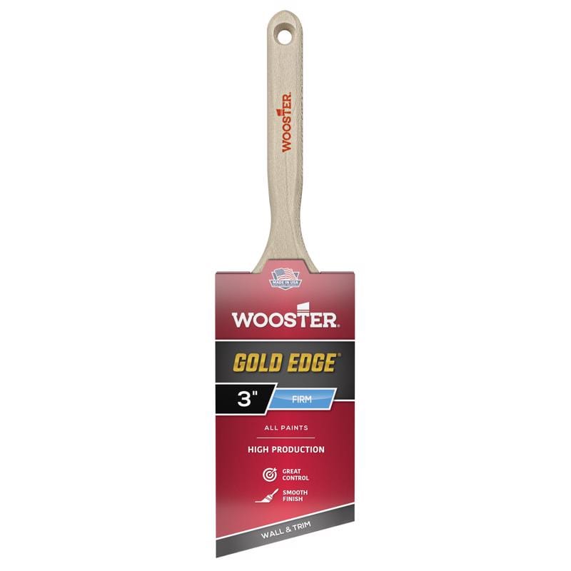 Wooster 5231-3 Gold Edge 3 in. Firm Angle Paint Brush