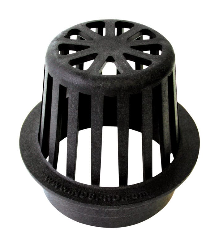 NDS 74 3 in. Black Round Polyolefin Atrium Grate