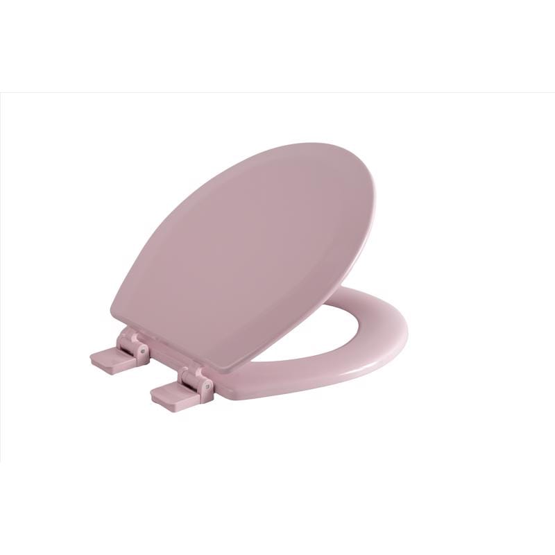Oakbrook Collection MD013-FG-PINK Laurel Round Pink Wood Toilet Seat