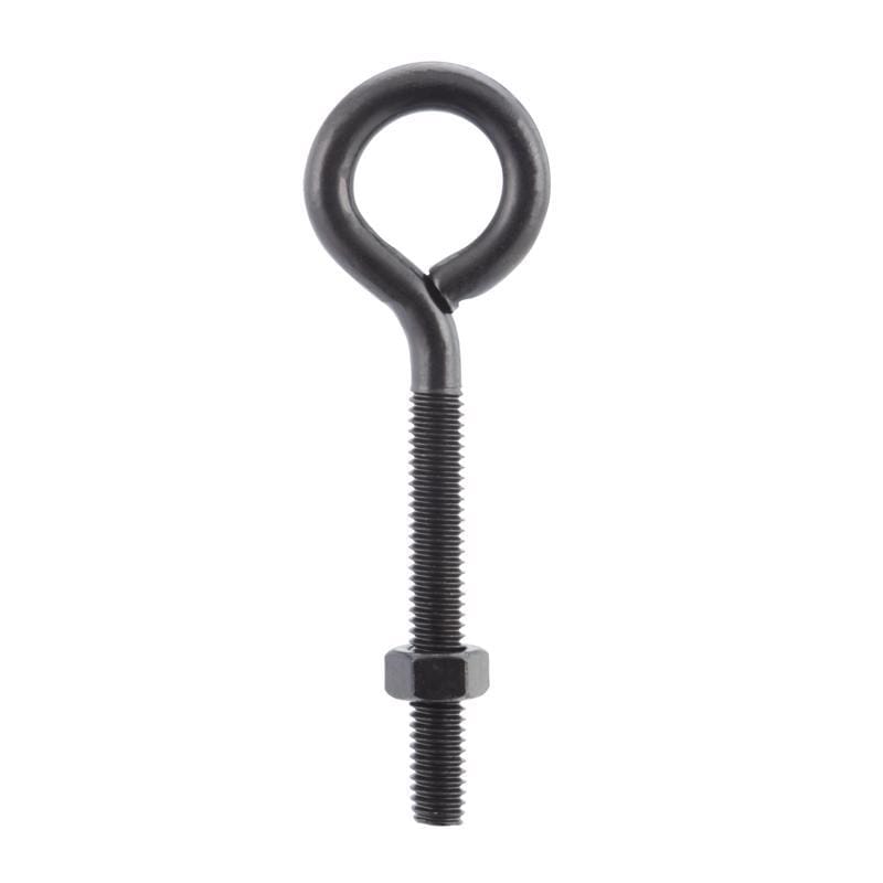 Wright 02-3456-321 5/16 in. X 4 in. L Black Steel Eyebolt Nut Included