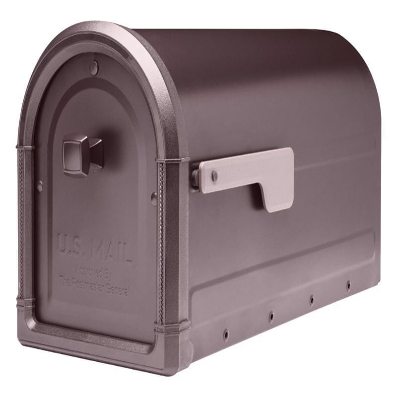 Architectural Mailboxes 7900-5RZ-CG-10 Roxbury Classic Galvanized Steel Post Mount Rubbed Bronze Mailbox