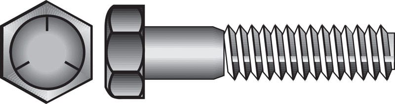 Hillman 200381 5/8 in. D X 6 in. L Heat Treated Zinc Steel Hex Head Cap Screw 25 pk