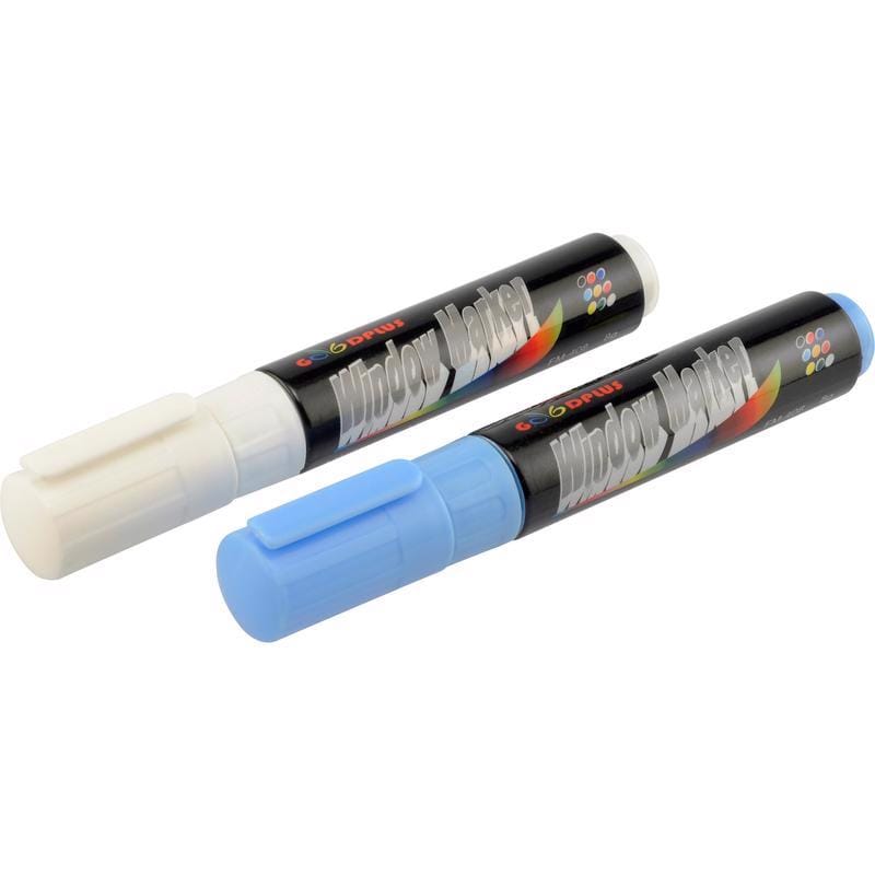 Hillman 847341 Blue/White Round Tip Window Marker 2 pk