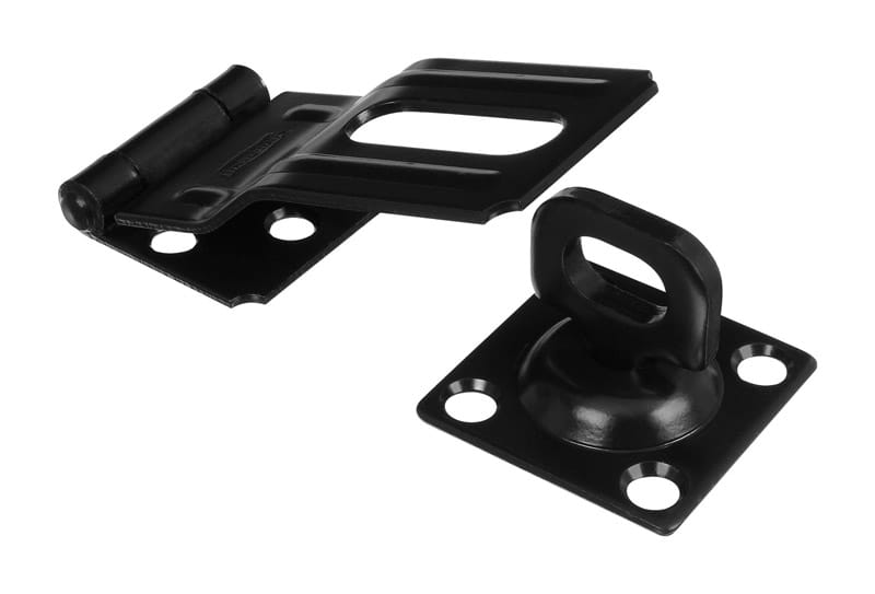 National Hardware N305-979 Black Steel 3-1/4 in. L Swivel Staple Safety Hasp 1 pk