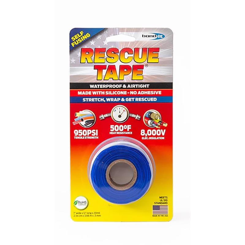 Rescue Tape RT12012BBU Blue 1 in. W X 12 ft. L Silicone Tape