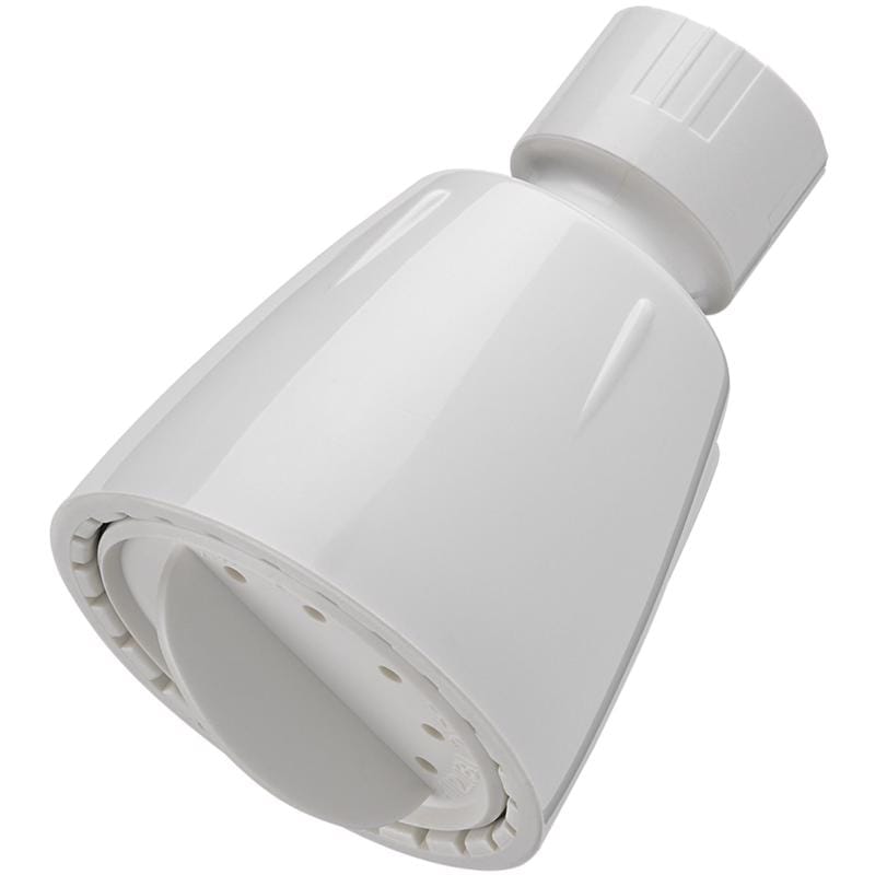 Oakbrook Collection SH-OB10001WH White ABS Plastic 1 settings Wallmount Showerhead 1.8 gpm