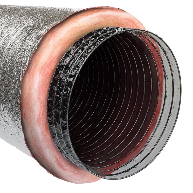 Imperial MEA-1625-8-A R8.0 25 ft. L X 16 in. D Silver Poly Duct