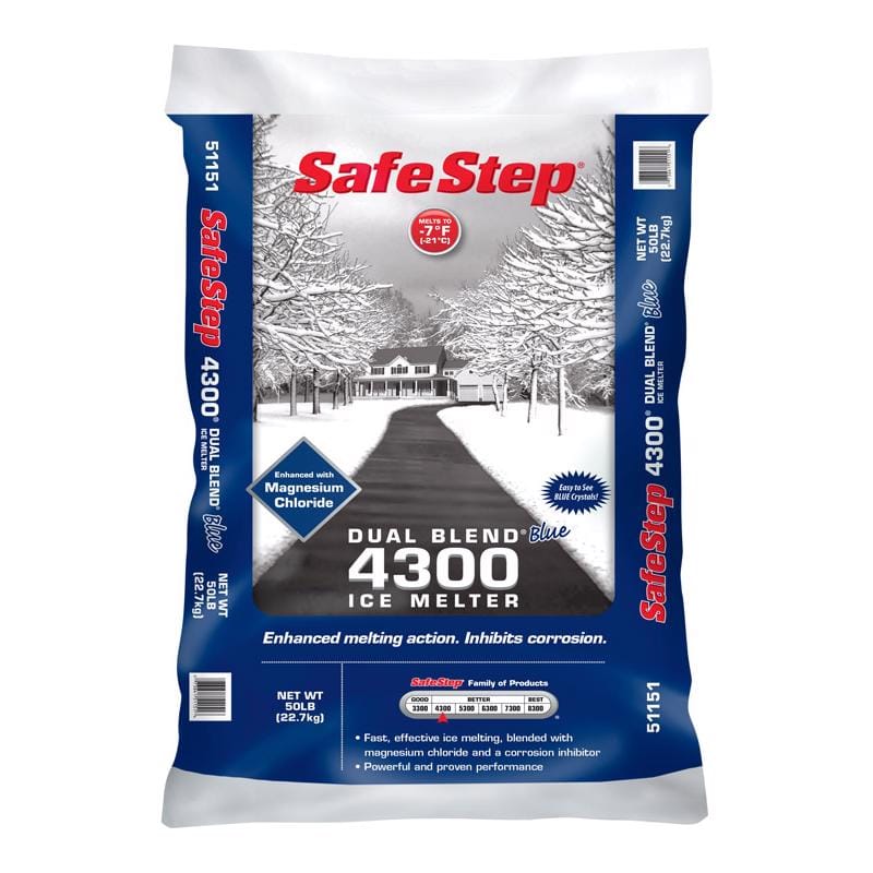 Safe Step 836553 Dual Blend 4300 Magnesium Chloride/Sodium Chloride Pet Friendly Pellet Ice Melt 50 lb