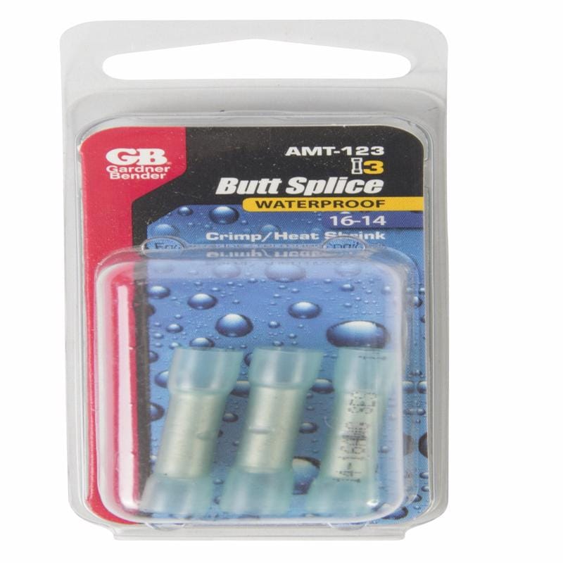 Gardner Bender AMT-123 Xtreme 16-14 Ga. Insulated Wire Butt Splice Blue 3 pk