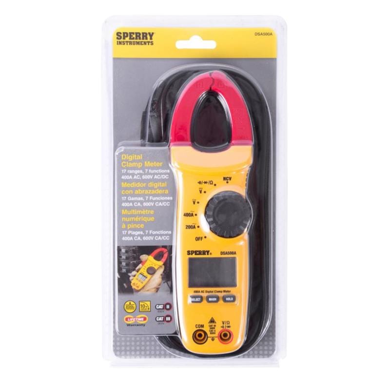 Sperry DSA500AR Snap-Around 300 - 600 V LCD AC Clamp Meter 1 pk