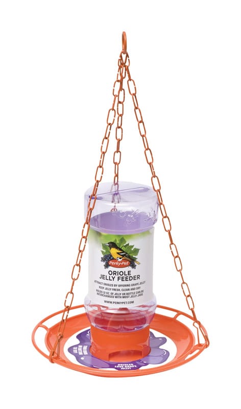 Perky-Pet 253 Oriole 32 oz Metal/Plastic Jelly Feeder Nectar Bird Feeder 3 ports
