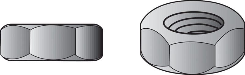 Hillman 0829224 6-32 in. Stainless Steel SAE Nut 100 pk