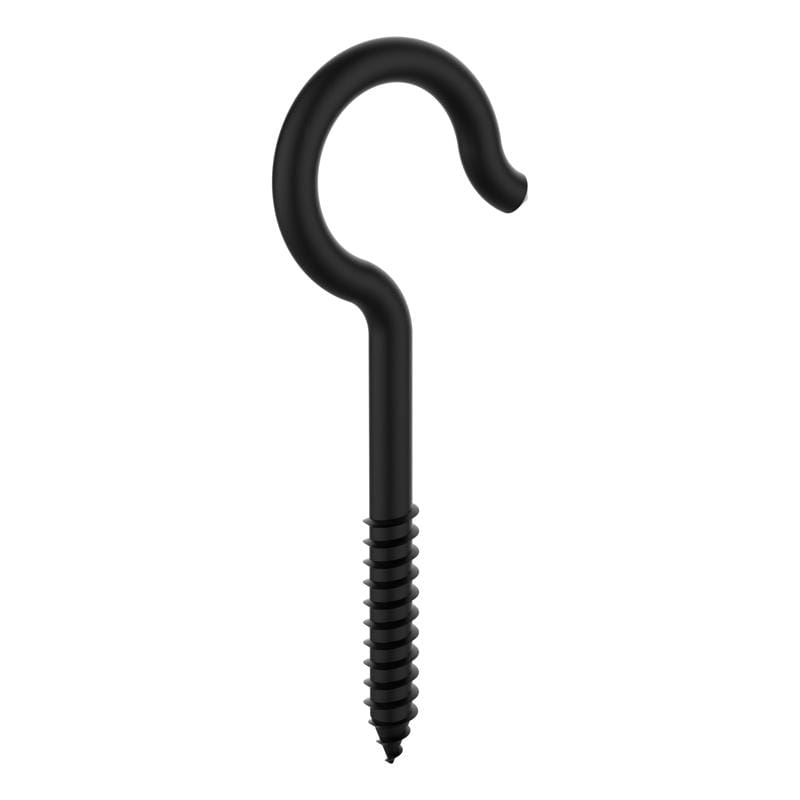National Hardware N820-122 Medium Storm Shine Black Steel 4-1/8 in. L Ceiling Hook 1 pk