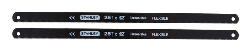 Stanley 15-924A 12 in. High Carbon Steel Hacksaw Blades 24 TPI 2 pk
