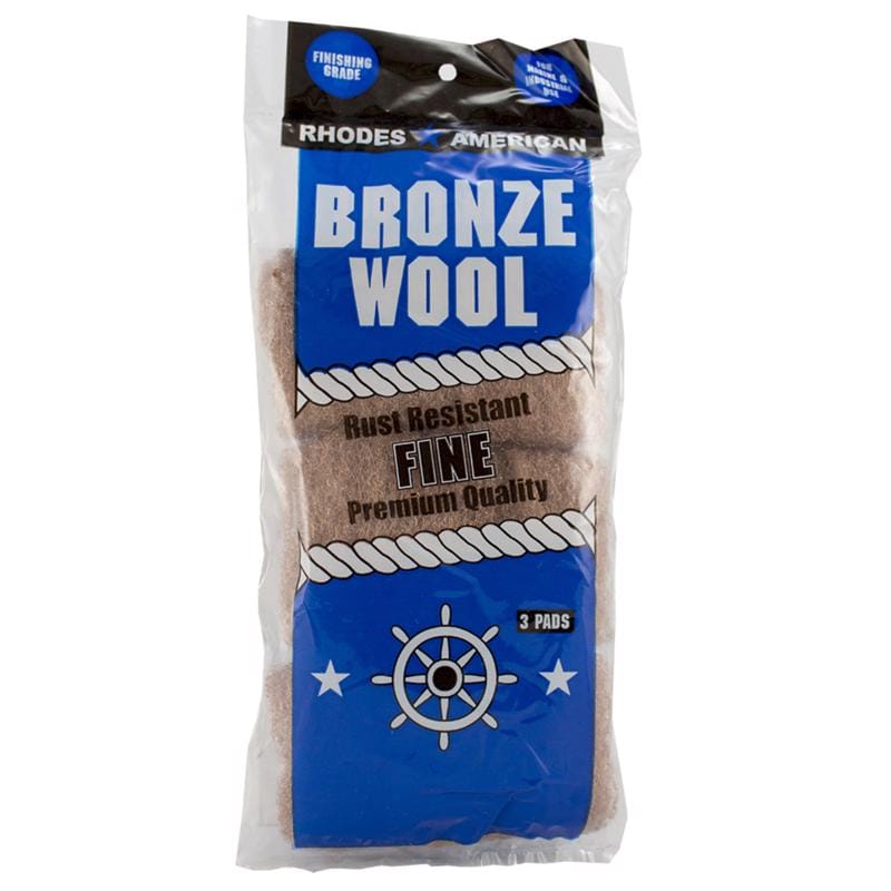 Rhodes American 123100 Homax 3 Grade Fine Bronze Wool Pads 3 pk