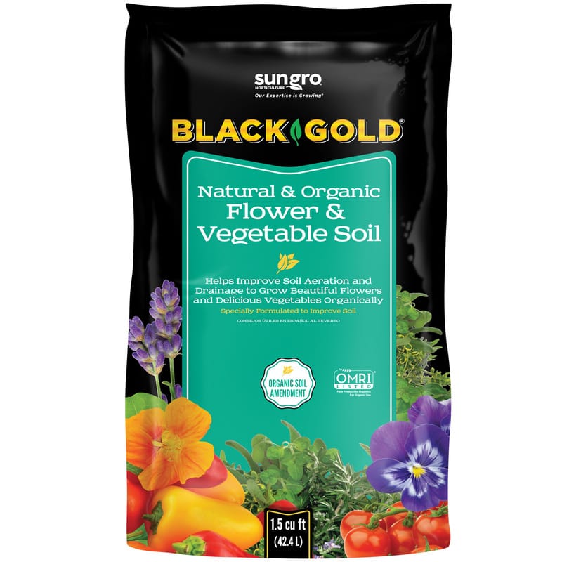 Black Gold 1423003.CFL1.5P Organic Flower and Vegetable Garden Soil 1.5 cu ft