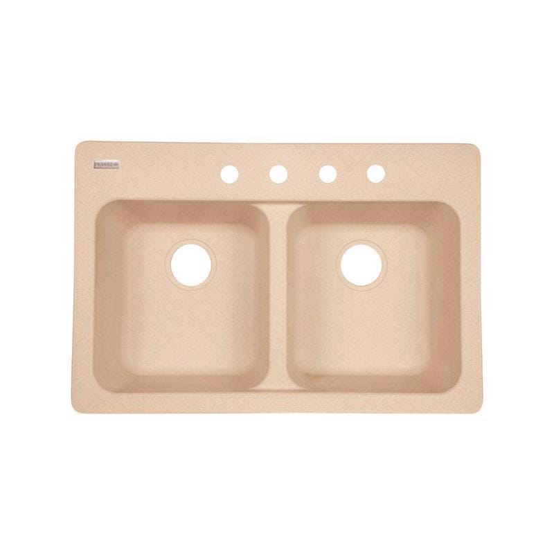 Franke FTS904BX Tectonite Dual Mount 33 in. W X 22 in. L Double Bowl Kitchen Sink Beige