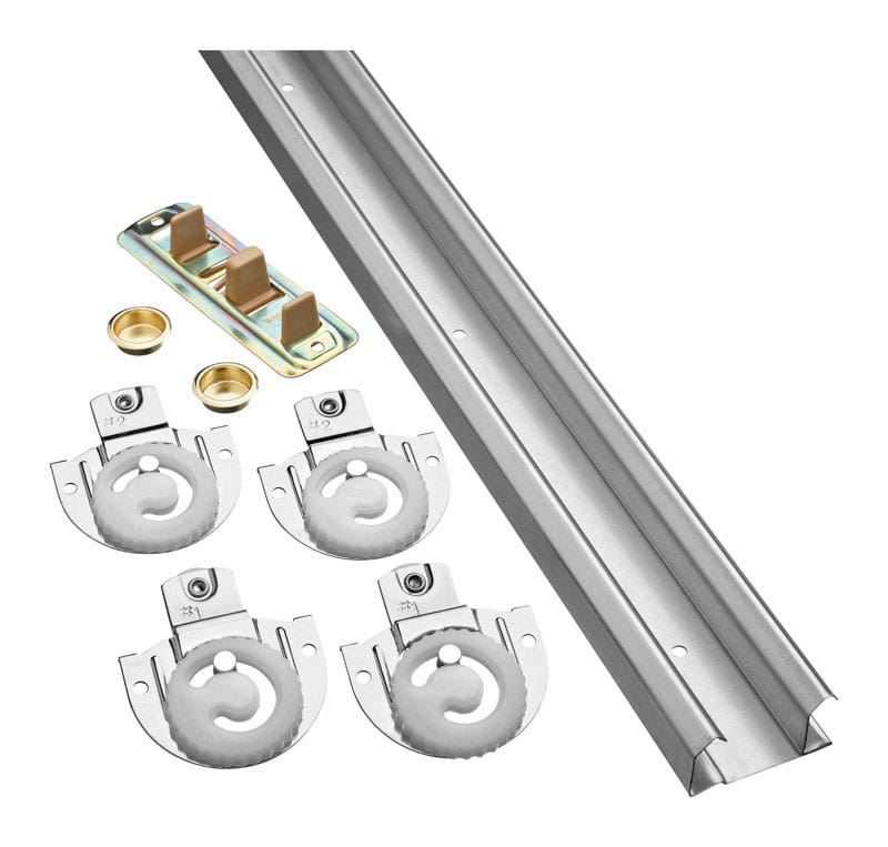 National Hardware N343-079 60 in. L Galvanized Silver Nylon/Steel By-Pass Door Hardware Set 1 pk