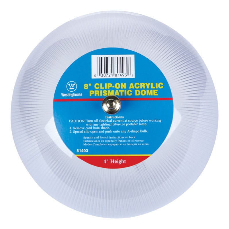 Westinghouse 8149300 Dome Clear Acrylic Lamp Shade 1 pk
