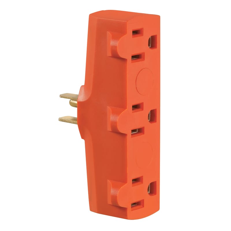 Leviton R52-00699-000 Polarized 3 outlets Outlet Adapter 1 pk